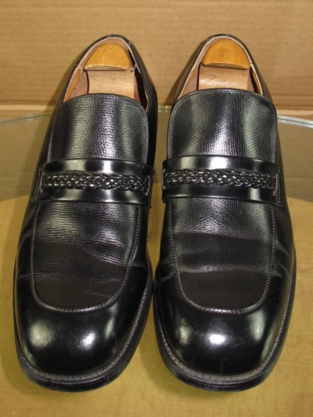 Leather Classics Loafers Vintage Black Leather Shoes Size 10 D